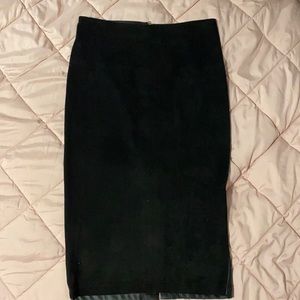 Black pleather pencil skirt
